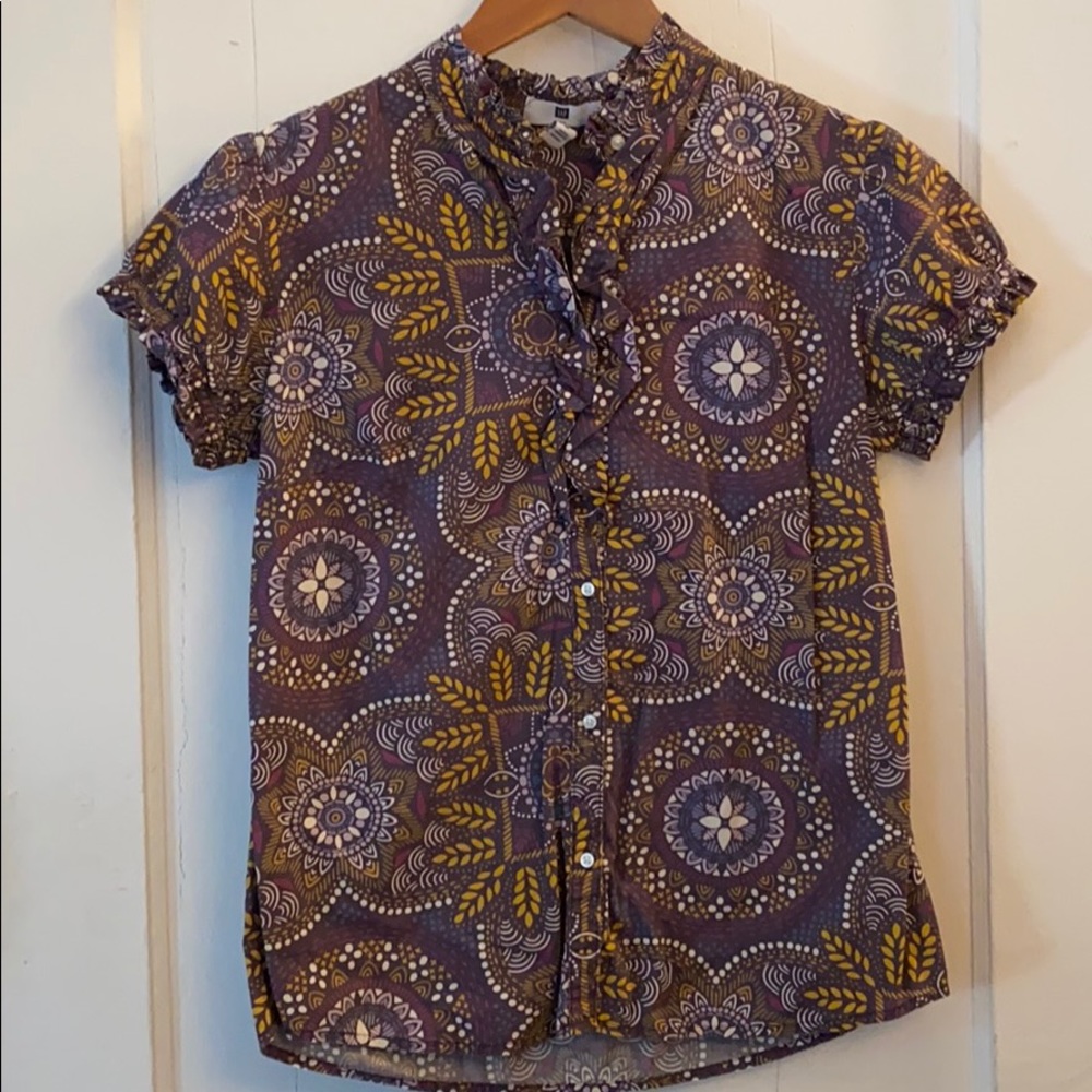 fun button down blouse